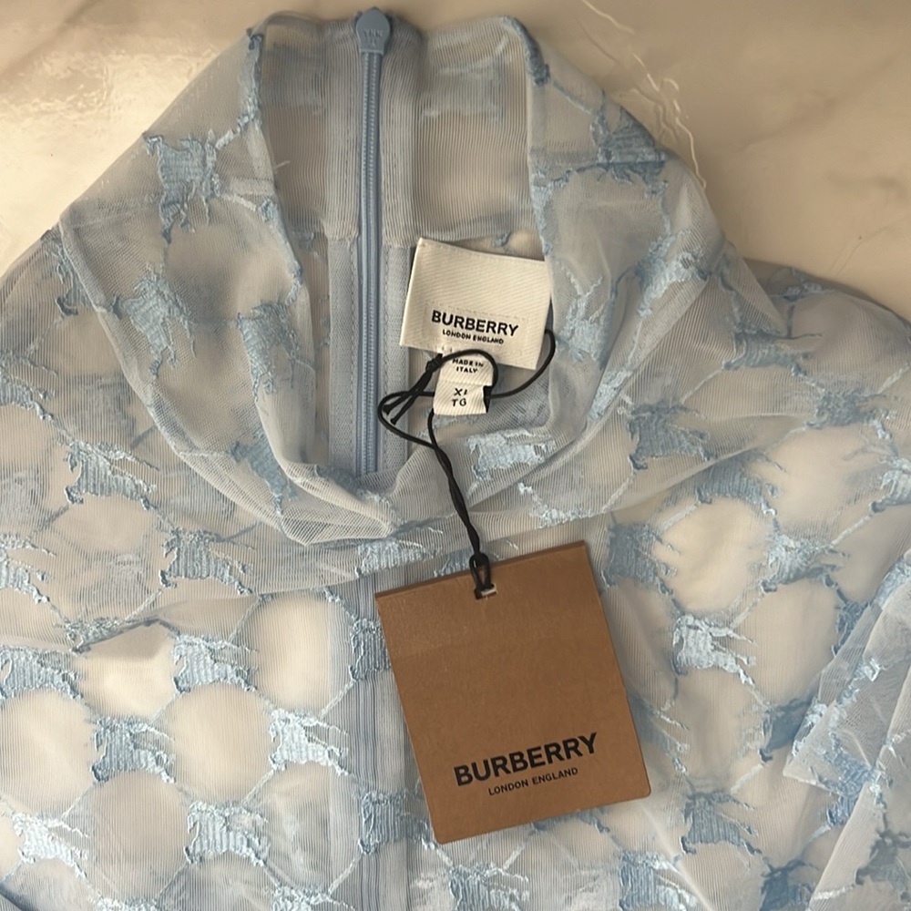 Burberry Jacquard High-Neck Bodysuit Sz XL NWT